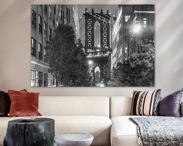 New York DUMBO met Manhattan Bridge van Kurt Krause