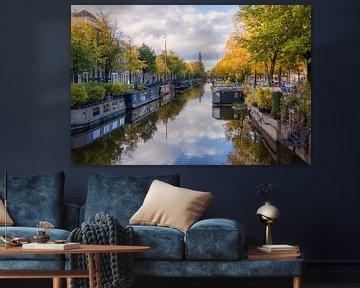 Amsterdam Prinsengracht tijdens de herft van Thea.Photo