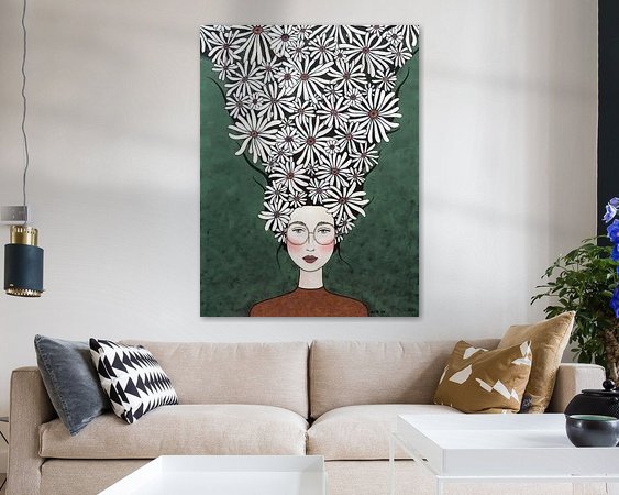 Voorbeeld van het werk in een kamer