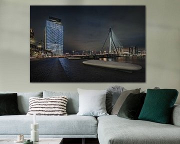 De Kop van Zuid te Rotterdam en de Erasmusbrug van Original Mostert Photography