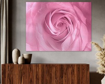 Heart of a Pink Rose van Nicky`s Prints