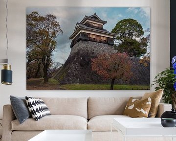 Een van de muur torens van het Kumamoto kasteel