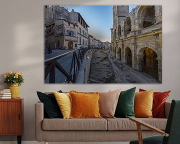 Arena of Arles in the blue hour, Provence, France