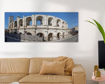 Façade de l'amphithéâtre d'Arles, Provence, France sur Maarten Hoek