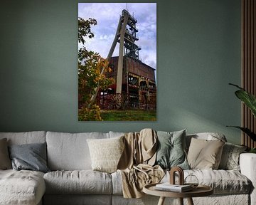 Rope sheave with winding tower