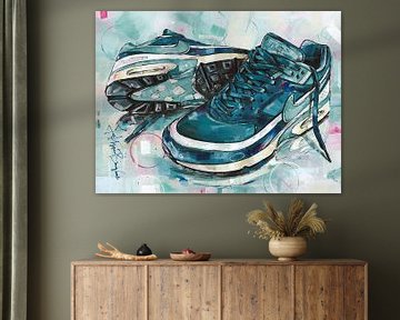 Nike Air Classic BW Marine Blue schilderij van Jos Hoppenbrouwers