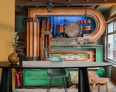 Voorbeeld van het werk in een kamer