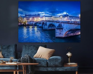 Seine Brücke Pont Royal am Abend, Paris von Christian Müringer