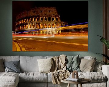 Colosseum Rome bij nacht van Ronald Derksen