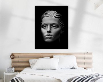 Mannequin  gezicht zwart/wit