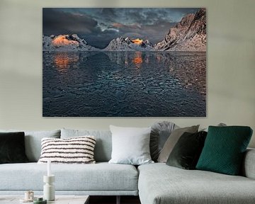 IJsfjord bij de Lofoten van Dirk-Jan Steehouwer