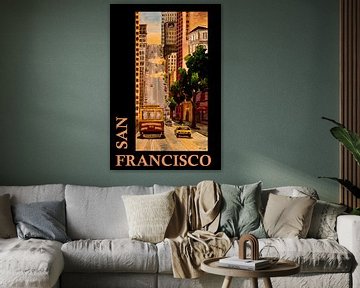 San Francisco Kalifornien Klassisches Retro-Poster von Markus Bleichner