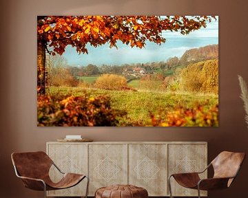 Herfstkleuren op de heuvels van Zuid-Limburg van John Kreukniet