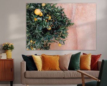 Tropische Orangen | Marokkanische Reisefotografie | Kunstdruck von Yaira Bernabela