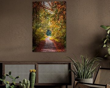 Het Molenbeekpad in de herfst (schilderij) van Art by Jeronimo