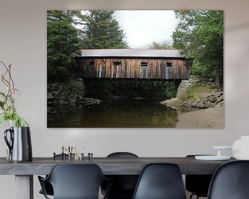 typische new england covered bridge van Bas Berk