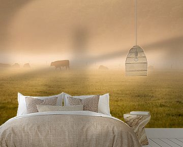 Nebel über der Wiese von Michel Knikker