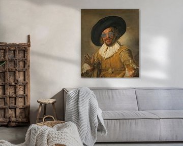 Der fröhliche Trinker mit Gläsern - Frans Hals
