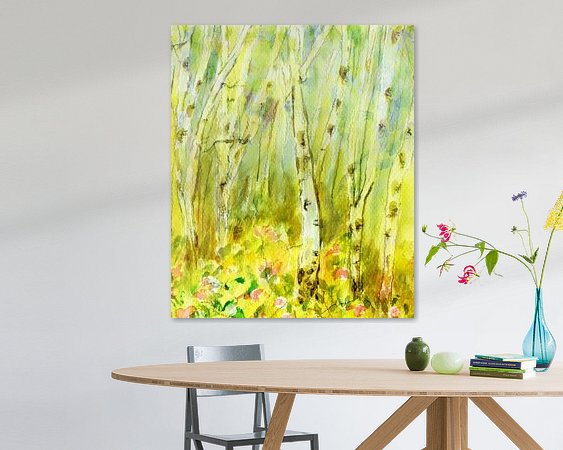 Voorbeeld van het werk in een kamer