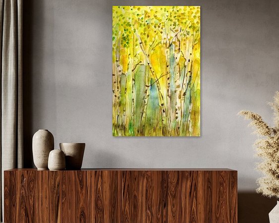 Voorbeeld van het werk in een kamer