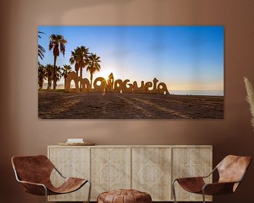 Málaga, Strand Playa de La Malagueta - Spanien von Gerard van de Werken