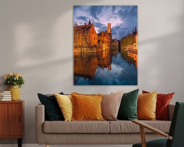 Quai des chapeaux de rose à Bruges, Belgique sur Henk Meijer Photography