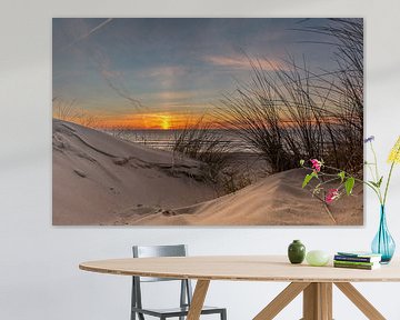 Poteau de pan de dunes... Sunset Texel sur Texel360Fotografie Richard Heerschap