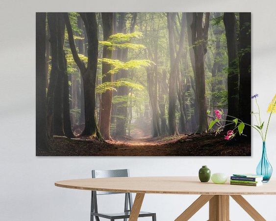 Voorbeeld van het werk in een kamer