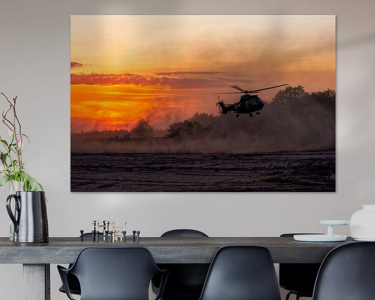 Voorbeeld van het werk in een kamer