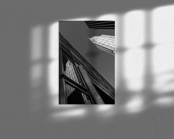 Impression: Chrysler Building Reflection (Black & White) sur JPWFoto
