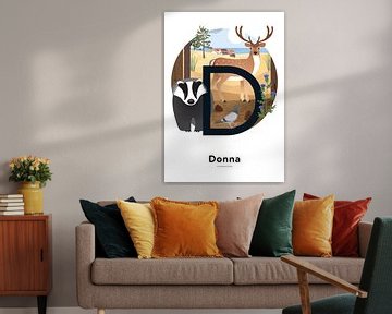Name poster Donna by Hannah Barrow