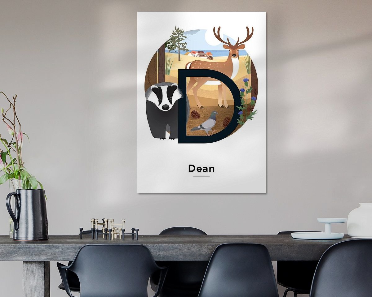 Voorbeeld van het werk in een kamer