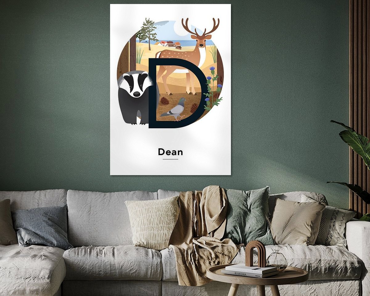 Voorbeeld van het werk in een kamer