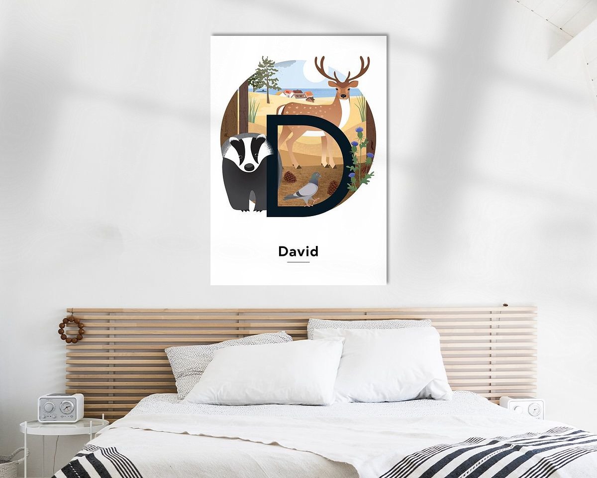 Voorbeeld van het werk in een kamer
