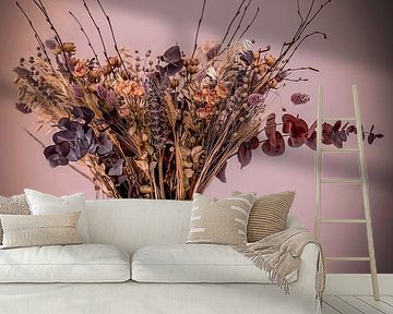 Still life dried flowers in vase by By Marjolein Design