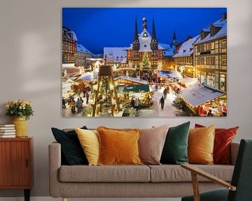 Kerstmarkt in Wernigerode van Peter Eckert