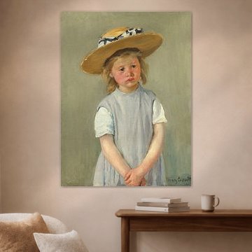 Kind mit Strohhut, Mary Cassatt - 1886