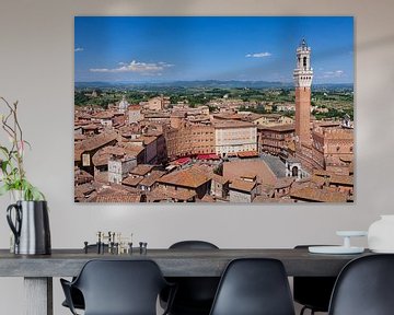 Piazza del Campo mit Rathaus Palazzo Pubblico,  Siena, Toskana, Italien von Markus Lange