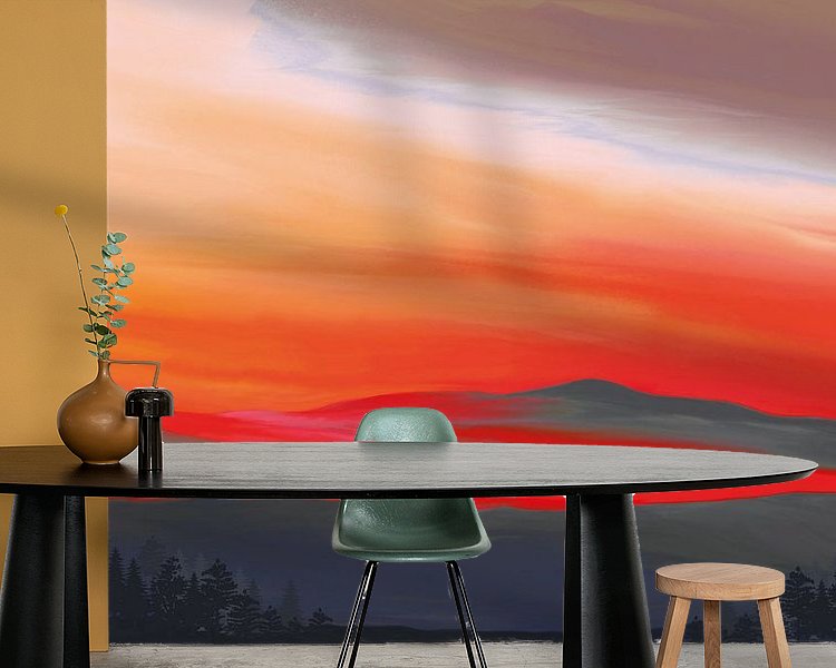 Voorbeeld van het werk in een kamer