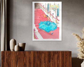 Cinderella - Aquarell-Illustration für Kinder von Mayon Middeljans