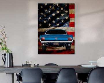 Ford Mustang with stars &amp; stripes by aRi F. Huber