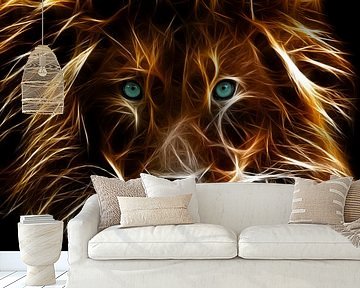 Glowing lion van Bert Hooijer