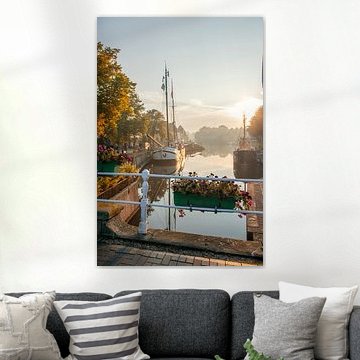 Dokkum during sunrise