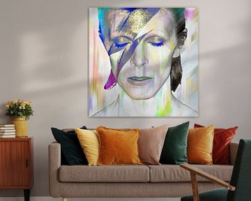 David Bowie Aladdin Sane Abstract Portret