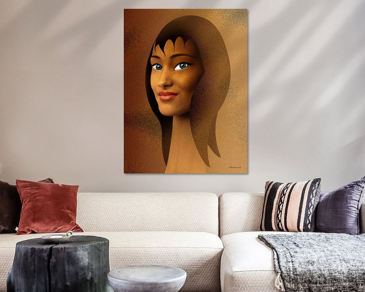 Voorbeeld van het werk in een kamer