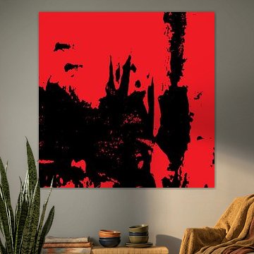 Abstrakter rot-schwarzer Grunge