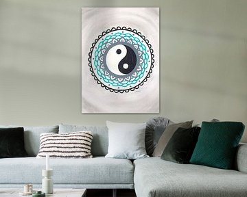 Yin und Yang Mandala von Sandra Steinke