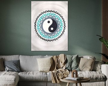 Yin und Yang Mandala von Sandra Steinke