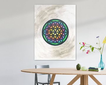 La fleur du mandala de la vie sur Sandra Steinke