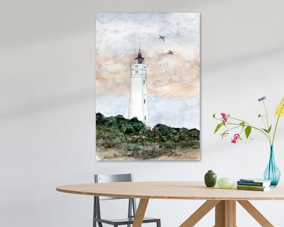 Voorbeeld van het werk in een kamer